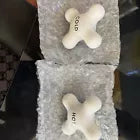 Signature Hardware Small Porcelain Cross Handles - Pair of 2 Chrome 106344