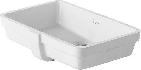 Duravit Vero 20-5/8" Rectangular Ceramic Undermount Bathroom Sink with Overflow White 0330480017