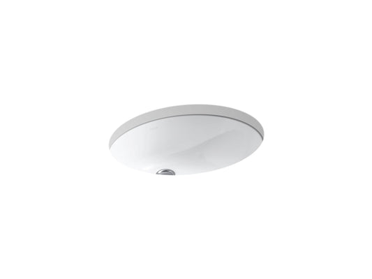 Kohler Caxton 19-1/4" Undermount Bathroom Sink with Overflow White K-2210-0