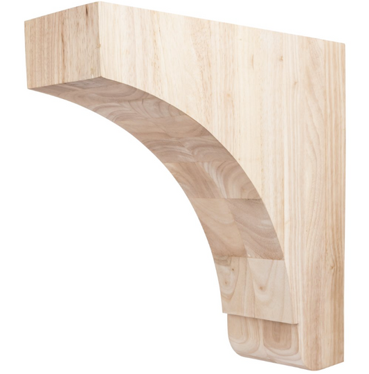 2 Pack Corbel Natural wood Hardware Resources Cor32-3RW Transitional Corbel Rubberwood 5"x18"x18"