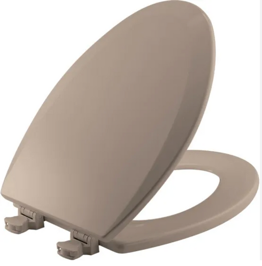 Bemis 1500EC 068 Elongated Closed Front Toilet Seat with Cover in Fawn Beige