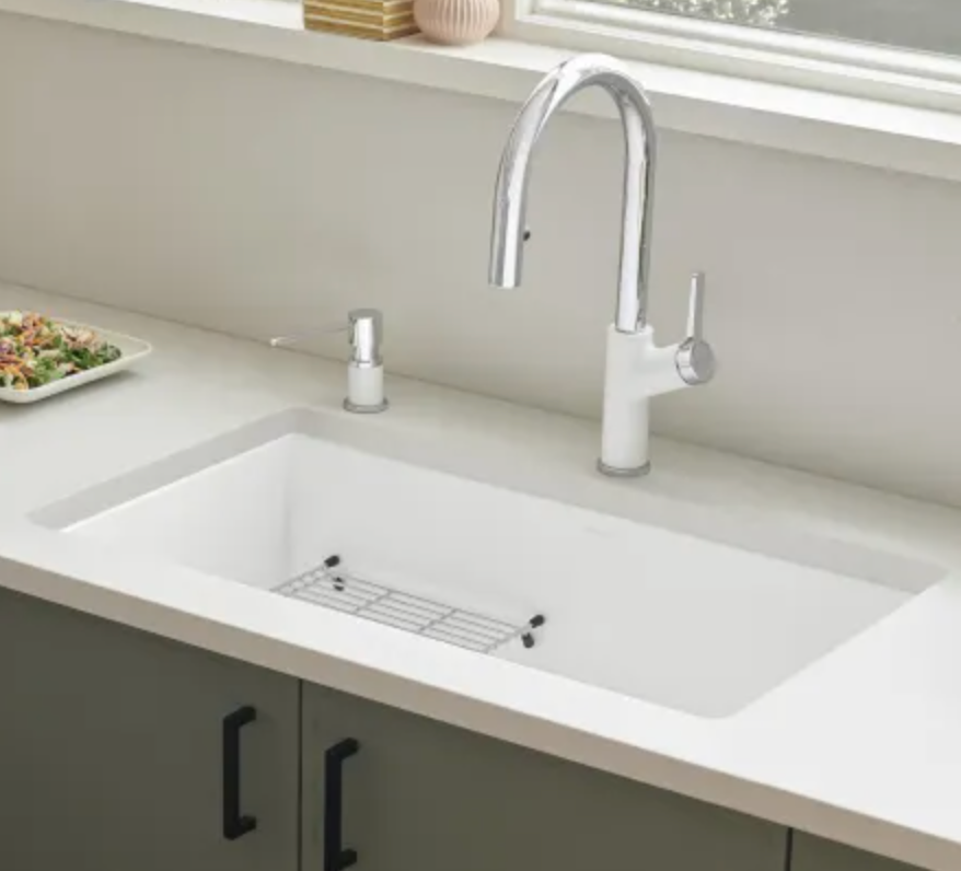 Blanco Precis 30" Undermount Single Basin SILGRANIT Kitchen Sink White 442533
