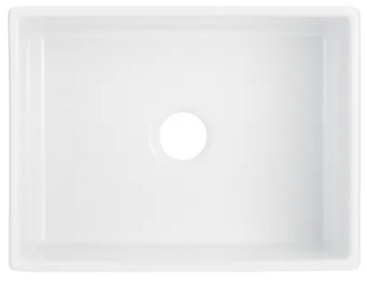 Signature Hardware Rowena 24" Farmhouse Single Basin Fireclay Kitchen Sink White SHF2418WH