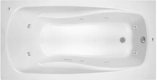 PROFLO Lansford 72" x 36" Whirlpool Bathtub with 8 Hydro Jets and EasyCare Acrylic - Drop In or Alcove Installation White PFWPLUSA7236WH