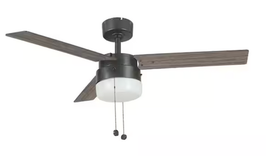 Montgomery II 44 in. Indoor Oil Rubbed Bronze Ceiling Fan with Light Kit RDB9144-ORB
