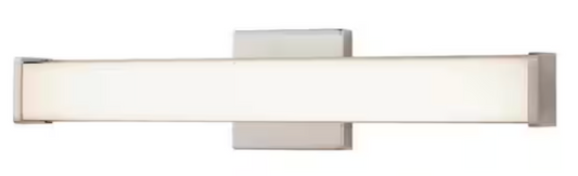 Astrid 24 in. Brushed Nickel 5-CCT LED Bathroom Vanity Light Bar with Frosted Glass KPU1301LX-04/BN
