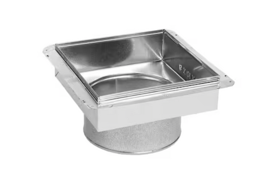 Master Flow 12 in. x 12 in. to 8 in. Ceiling Register Box CRB12X12X8
