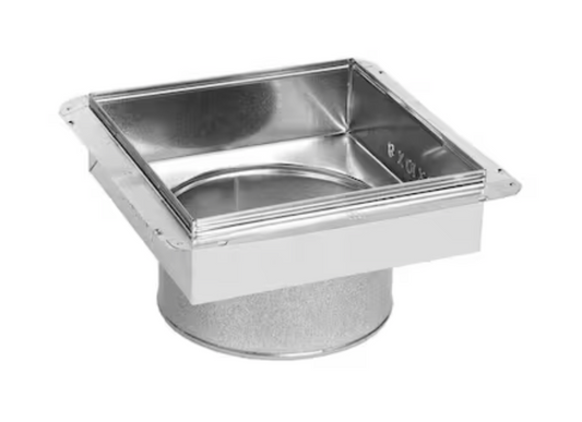 Master Flow 10 in. x 10 in. to 8 in. Ceiling Register Box CRB10X10X8