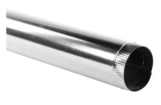 Master Flow 6 in. x 3 ft. Round Metal Duct Pipe BCP6X36
