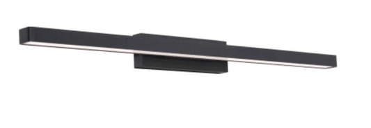AFX Brock 2 Light 36" Wide LED Bath Bar Black/White BRCV3603LAJUDBK