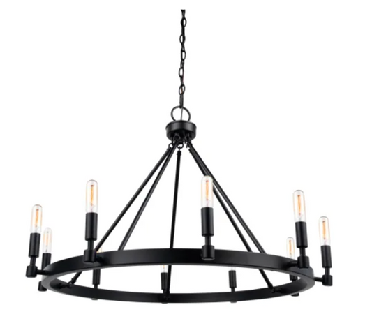 Bellevue Newlyn 10 Light 31" Wide Ring Chandelier Black BOCH50972BK