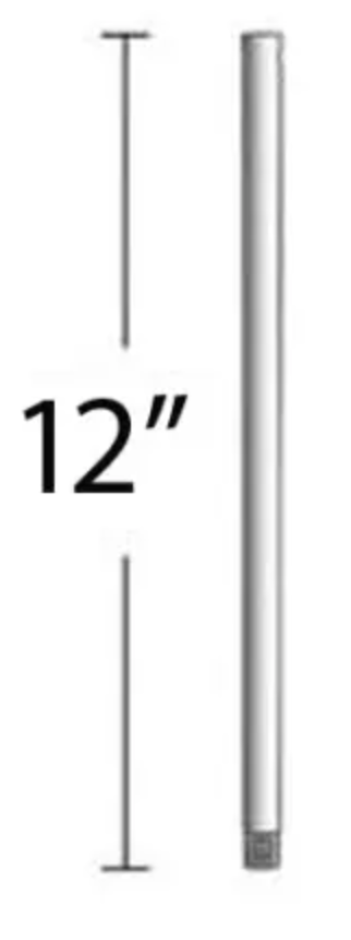 MinkaAire 12" Ceiling Fan Downrod for 9 Ft Ceilings Coal DR512-CL