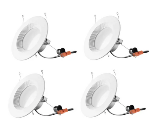 Elegant Lighting 6" Light LED Retrofit Ceiling Light - 2700K - Pack of 4 Matte White RN61527RF-4PK