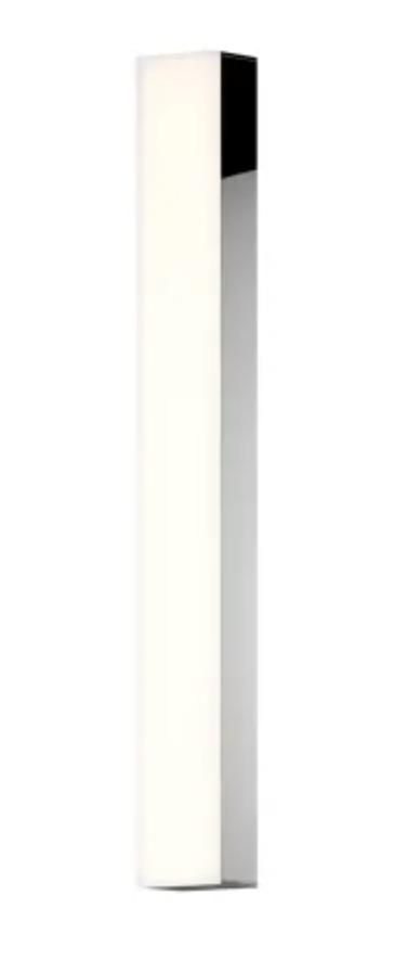 Sonneman Solid Glass Bar Single Light 24" Integrated LED Bath Bar with Glass Shade Polished Chrome 2592.01