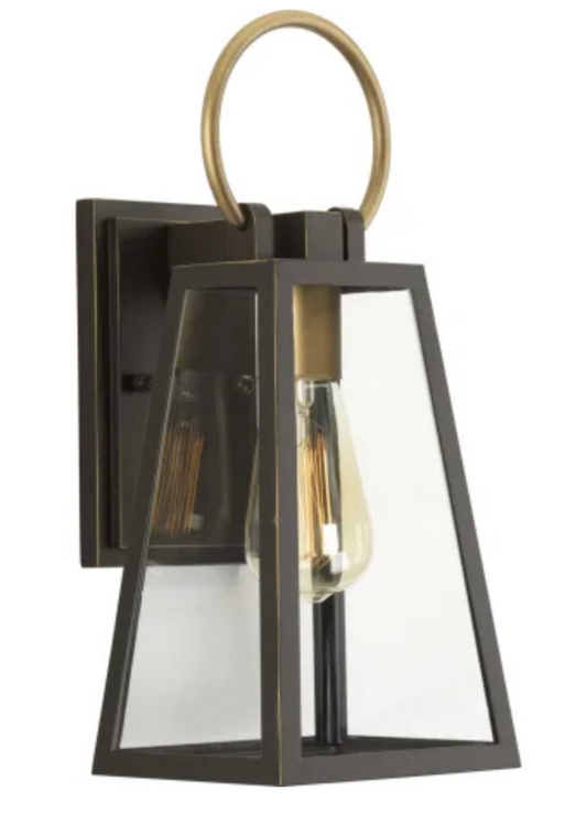 Progress Lighting Barnett Single Light 15-1/8" Tall Outdoor Wall Sconce Antique Bronze P560077-020
