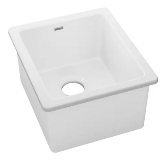 Elkay 16-7/16" Undermount Single Basin Fireclay Bar Sink White SWU1517WH