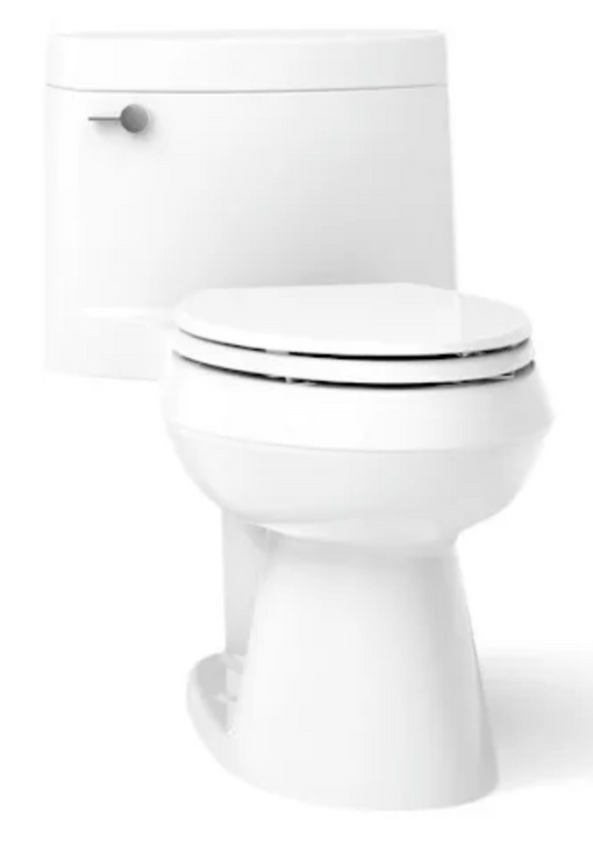 Kohler Cimarron 1.28 GPF Elongated One-Piece Comfort Height Toilet with AquaPiston Flush Technology - Seat Included White K-3619-0