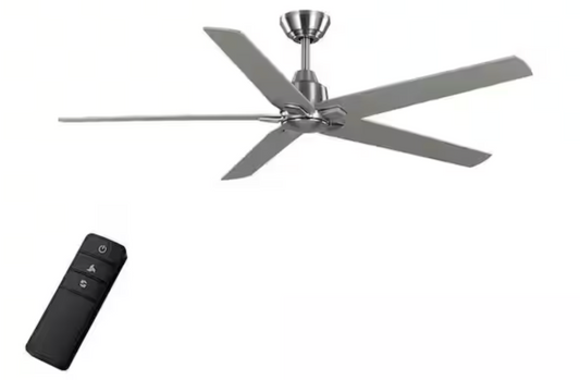 Hampton Bay Bellmore 56 in. Indoor Brushed Nickel Ceiling Fan with DC Motor and Remote Control Included 92392