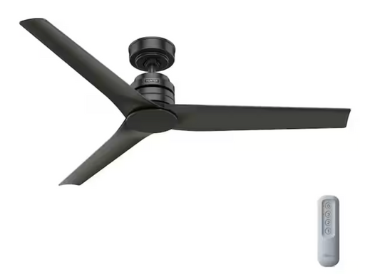 Hunter Nocturnal 52 in. Indoor/Outdoor Noble Bronze Propeller Ceiling Fan with Remote Included for Porches and Covered Patios 53034