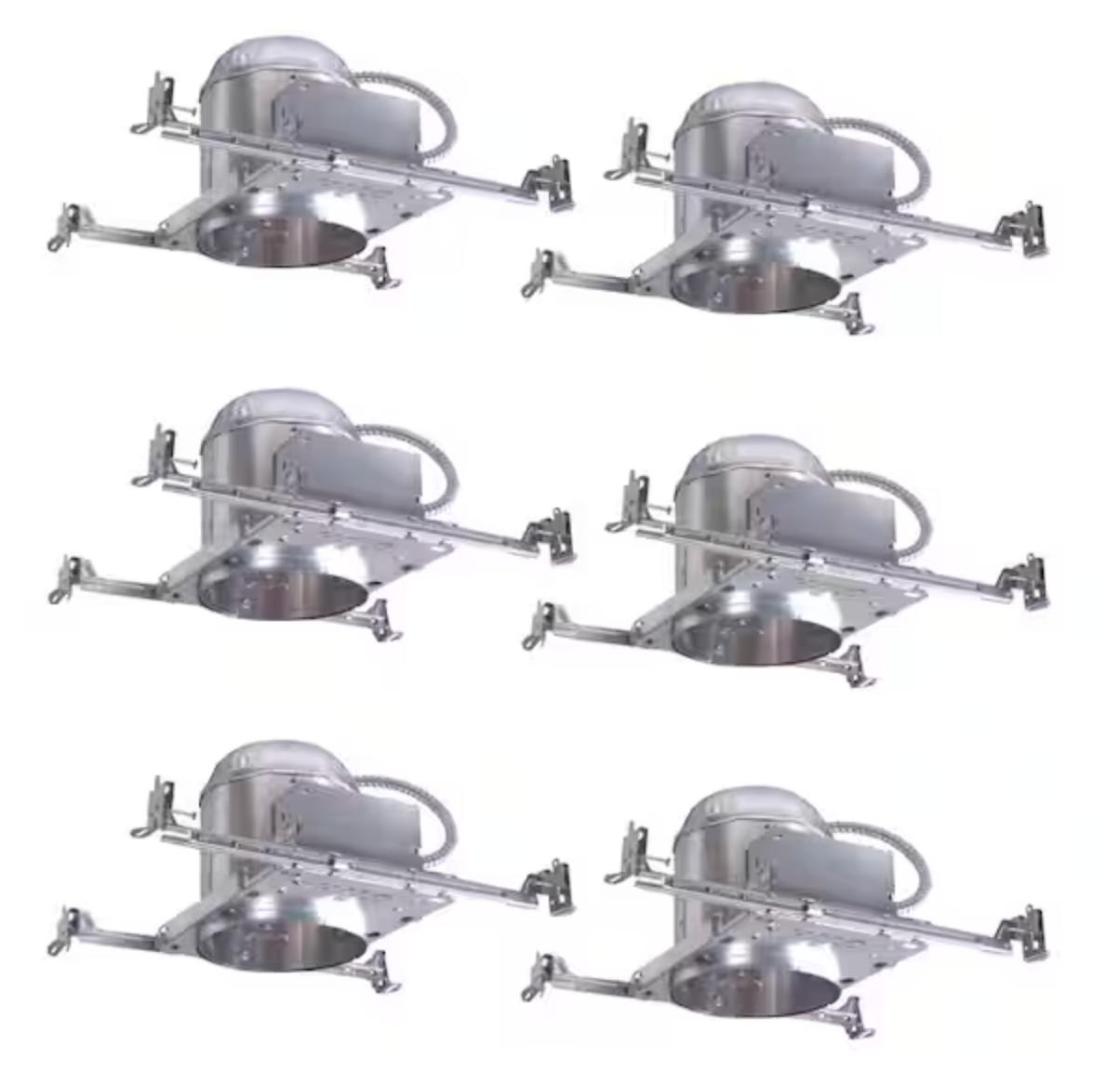 HALO H7 6 in. IC Rated New Construction Aluminum Recessed Housing for Ceiling (6-Pack) H7ICT-6 PK