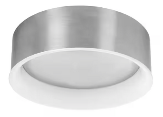 Commercial Electric Flexinstall Cove 10 in. Brushed Nickel Integrated LED Recessed Ceiling Light with 5CCT Plus DuoBright 92020