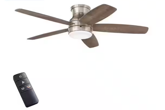Home Decorators Collection Ashby Park 52 in. White Color Changing Integrated LED Brushed Nickel Ceiling Fan with Light Kit and Remote Control 59252