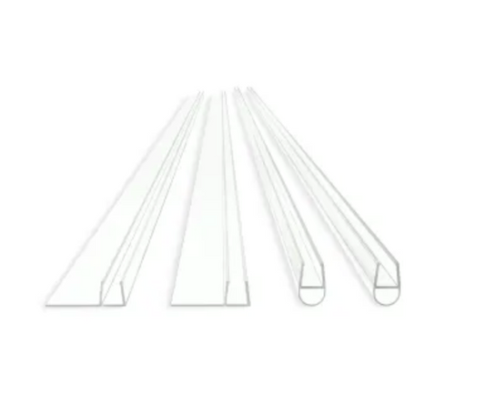 Kohler Sliding Bath/Shower Door Seal Kit for 1/4" Thick Glass - 71-3/8" Fin Seals K-705139-NA