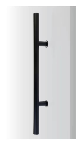 Emtek 72 Inch Long Single Round Door Pull Flat Black 86190US19