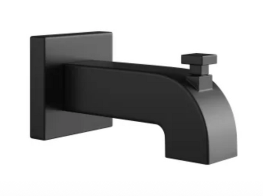 PROFLO Kelper 5-9/16" Integrated Diverter Tub Spout Matte Black PFTS38MB