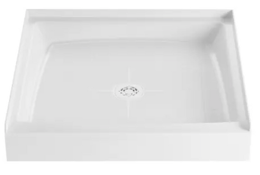 PROFLO Morenci 34" x 34" Square Shower Base with Single Threshold and Center Drain White PFSB3434WH