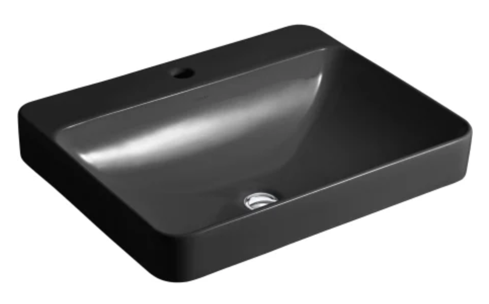 Kohler Vox 22" Vessel / Drop In Sink with Overflow Black K2660-1-7