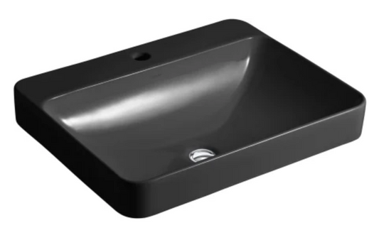Kohler Vox 22" Vessel / Drop In Sink with Overflow Black K2660-1-7