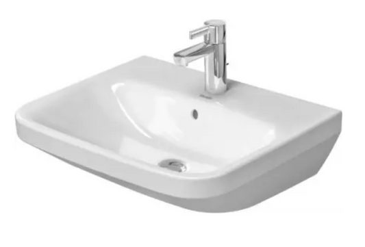 Duravit DuraStyle 21-5/8" Rectangular Ceramic Wall Mounted Bathroom Sink with Overflow and Single Faucet Hole White 2319550000