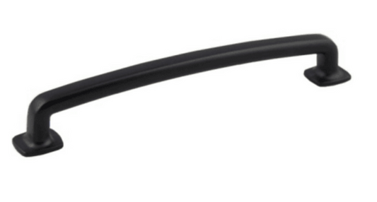 Crown Cabinet Hardware Vail 6-5/16 Inch Center to Center Rustic Vintage Cabinet Handle / Drawer Pull with Mounting Hardware Matte Black CHP86375BK