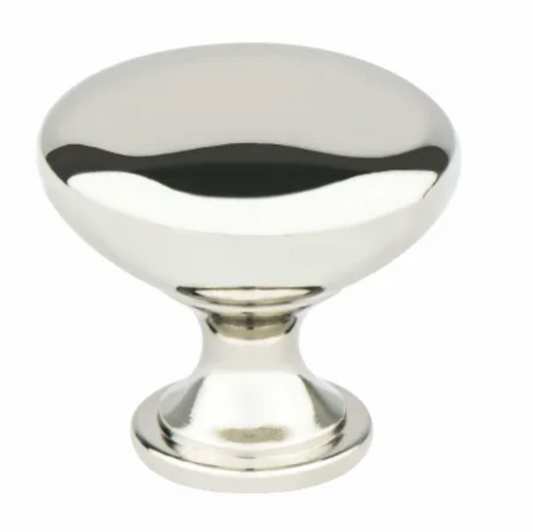 Berenson Designers Group 10 1-3/16 Inch Elegant Round Mushroom Cabinet Knob / Drawer Knob Polished Nickel 4143-1014-P