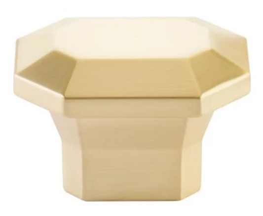 Emtek Riviera 2 Inch Geometric Cabinet Knob Satin Brass 86613US4
