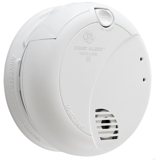 First Alert Hardwired Photoelectric Smoke Alarm with Battery Backup 7010B