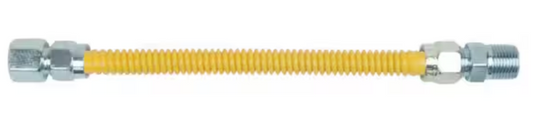 BrassCraft 1/2 in. MIP x 1/2 in. MIP x 36 in. Gas Connector (1/2 in. OD) w/Safety+Plus2 Thermal Excess Flow Valve (71,100 BTU) CSSD64TE-36