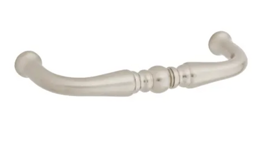 Baldwin Colonial 4 Inch Center to Center Handle Cabinet Pull Satin Nickel 4964150BIN