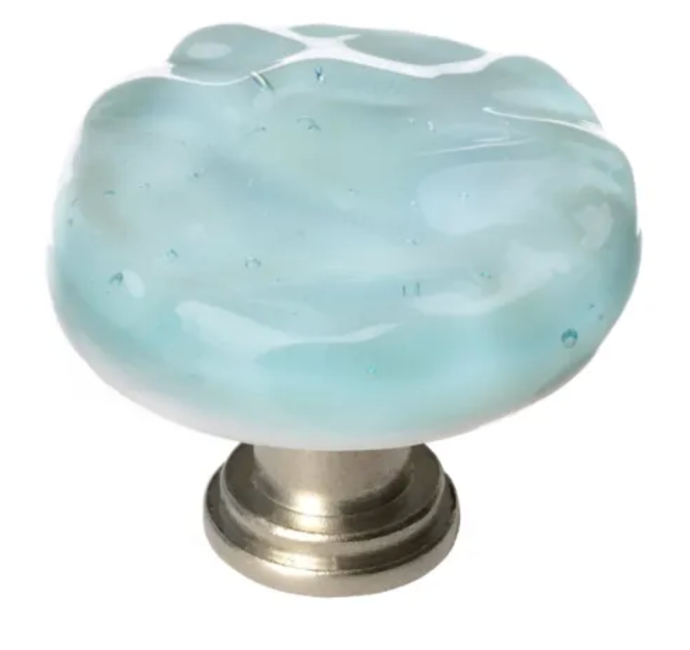 Sietto Glacier 1-1/4 Inch Mushroom Cabinet Knob Satin Nickel R-208-SN