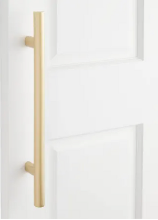 Signature Hardware Kobe 18" Solid Brass Door Pull Satin Brass 445826