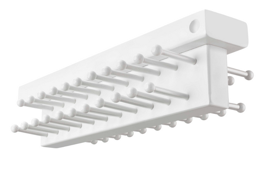 Rev-A-Shelf 14" Natural Wood Pull-Out Top Mount Tie Butler White CWTTR-14W-1