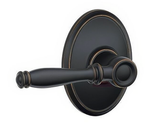 Schlage F-Series Birmingham Passage Door Lever Aged Bronze F10BIR619WKF