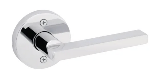 Kwikset Halifax Lever with Round Rose Half Dummy Door Lock Bright Chrome 788HFLRDT-26