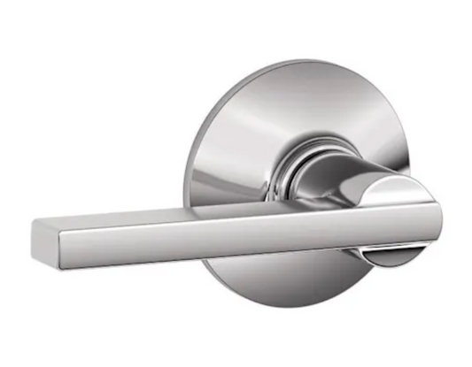 Schlage Latitude Passage Door Lever Set Bright Chrome F10LAT625