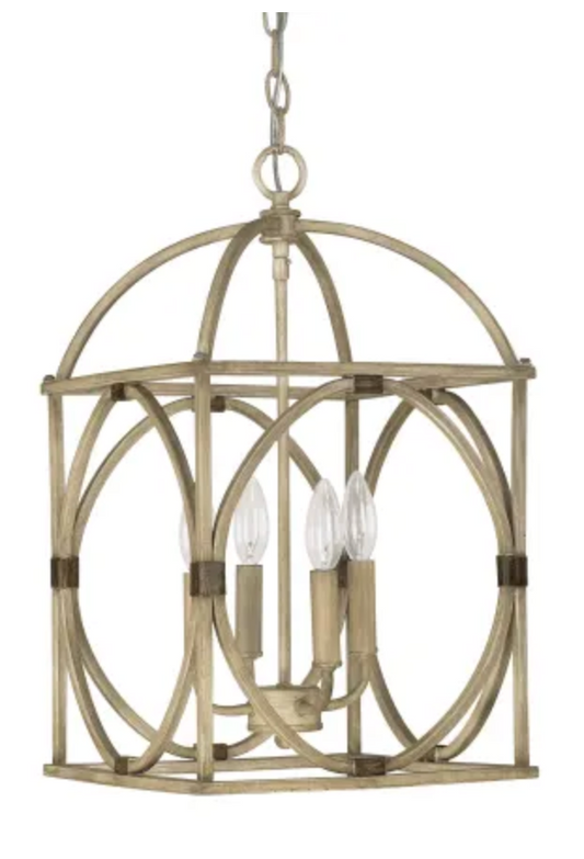 Capital Lighting 4 Light 12" Wide Taper Candle Pendant French Oak 4521FO