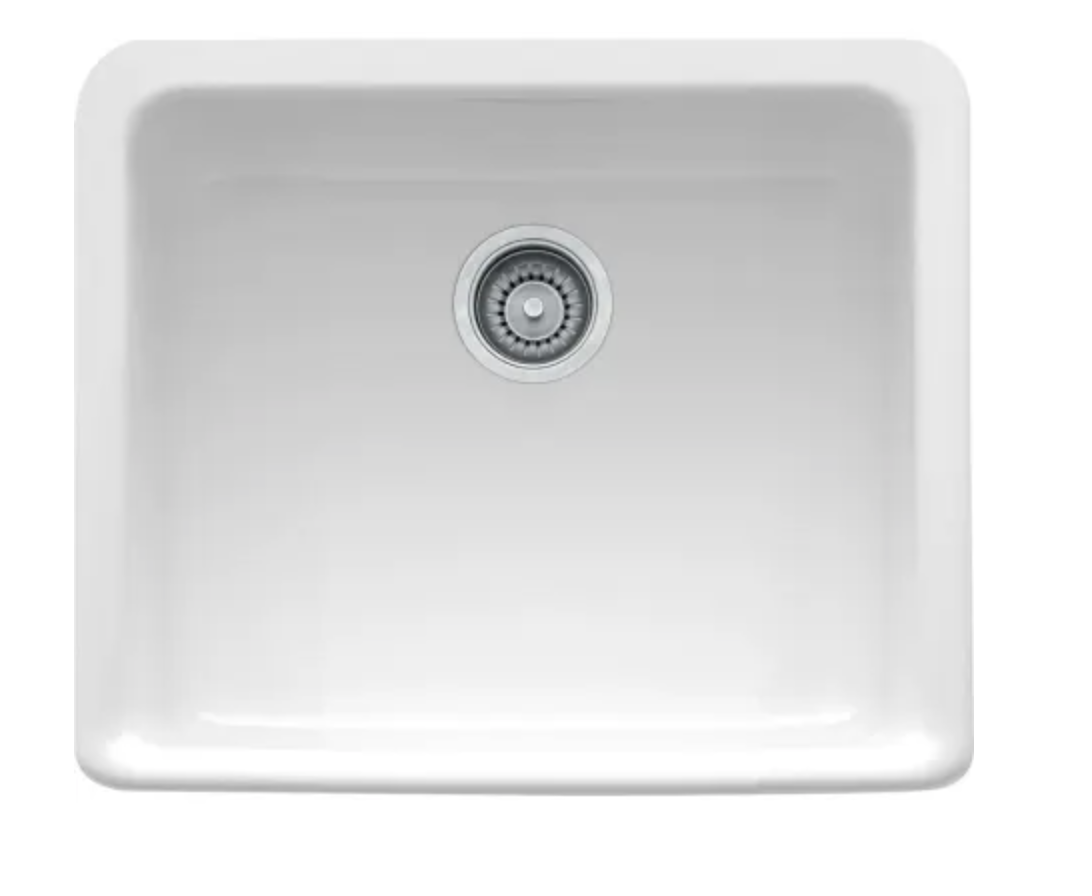 Franke Manor House 19-2/3" x 15-3/4" Single Basin Farmhouse Fireclay Kitchen Sink White MHK110-20WH