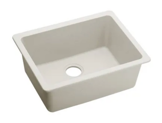 Elkay ELXU2522RT0 Quartz Luxe 24-5/8" x 18-1/2" x 9-1/2", Single Bowl Undermount Sink, Ricotta ELXU2522RTO